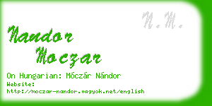nandor moczar business card